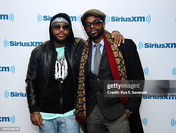 Royce Da 5'9", and Adrian Younge visit the SiriusXM Studios on December 9, 2014 in New York City.