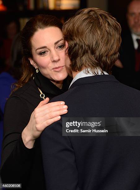 Catherine, Duchess of Cambridge meets Alexander Gilkes as she attends the Creativity is GREAT reception on December 9, 2014 in New York City.