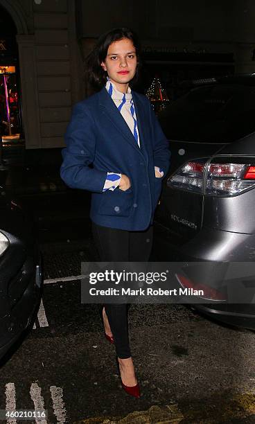 Evangeline Ling attending The Sunday Times Style Christmas party at Tramp night club on December 9, 2014 in London, England.