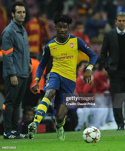 Stefan O'Connor of Arsenal during the match between Galatasaray and Arsenal in the UEFA Champions League on December 9, 2014 in Istanbul, Turkey.