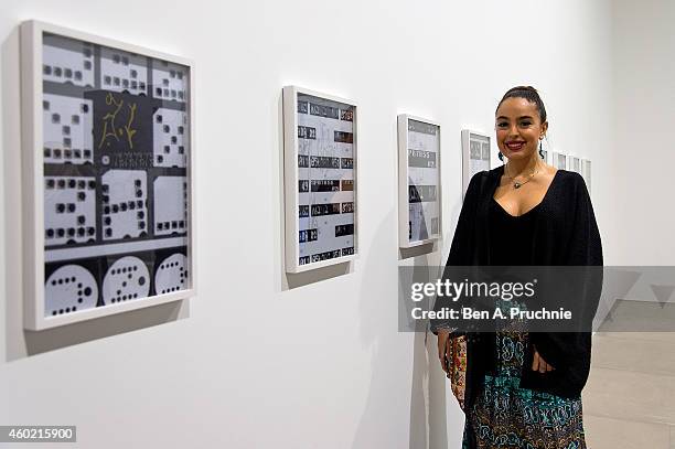 Leyla Aliyeva attends the private view for Refraction: The Image Of Sense curated by Peter J. Amdam at Blain Southern on December 9, 2014 in London,...