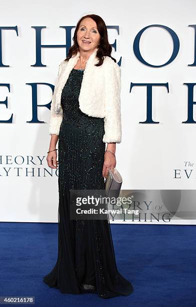 Jane Hawking attends the UK Premiere of "The Theory Of Everything" at Odeon Leicester Square on December 9, 2014 in London, England.