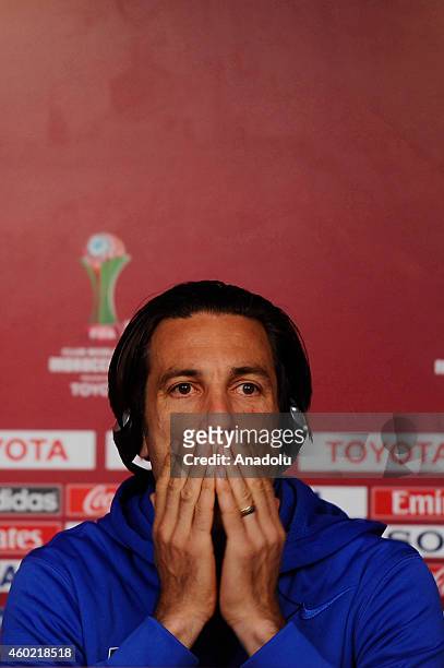 Auckland City FC footballer Ivan Vicelic attends a press conference in at Prince Moulay Abdellah Stadium Rabat, Morocco on December 09 ahead of FIFA...