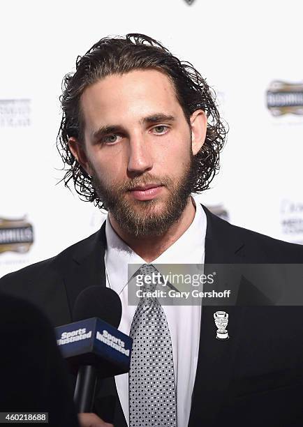 Event honoree Madison Bumgarner attends the 2014 Sports Illustrated Sportsman of the Year award presentation at Pier 60 on December 9, 2014 in New...