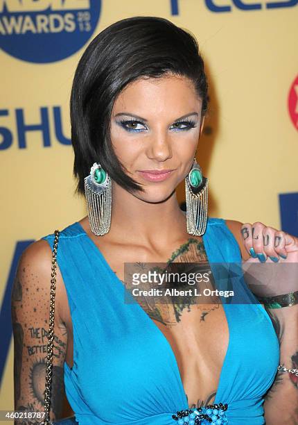 Adult film actress Bonnie Rotten arrives for the 2013 XBIZ Awards held at the Hyatt Regency Century Plaza on January 11, 2013 in Century City,...