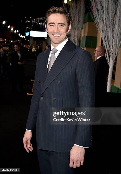 Actor Lee Pace attends the premiere of New Line Cinema, MGM Pictures and Warner Bros. Pictures' "The Hobbit: The Battle of the Five Armies" at Dolby...