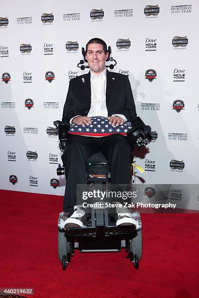 Pete Frates attends the 2014 Sports Illustrated Sportsman of the Year Award Presentation at Pier 60 on December 9, 2014 in New York City.