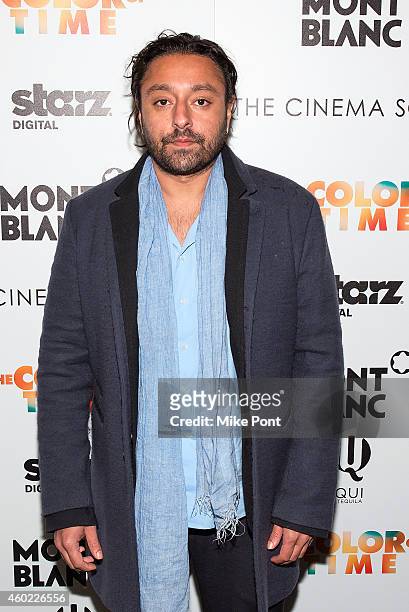 Actor Vikram Chatwal attends The Cinema Society & Montblanc host a special screening of Starz Digital's "The Color of Time" at Landmark Sunshine...