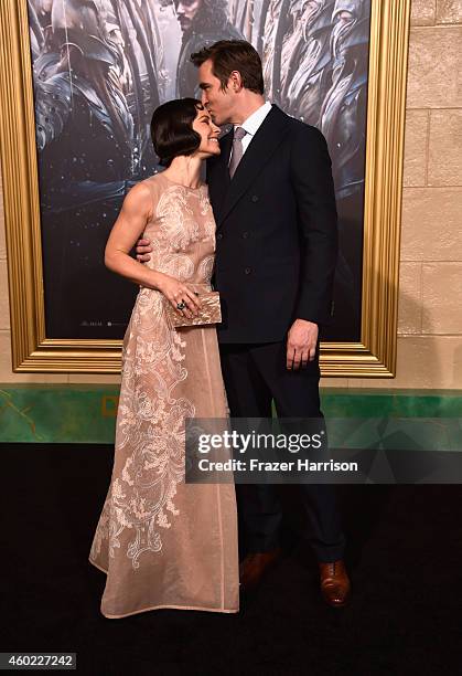 Actors Evangeline Lilly and Lee Pace arrive at the Premiere Of New Line Cinema, MGM Pictures and Warner Bros. Pictures' "The Hobbit: The Battle Of...