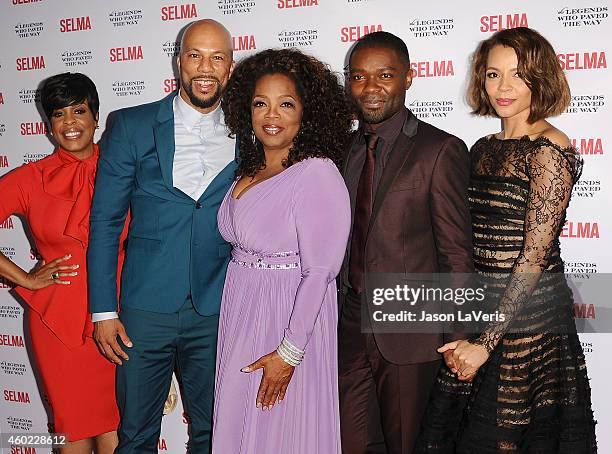 Niecy Nash, Common, Oprah Winfrey, David Oyelowo and Carmen Ejogo attend the "Selma" and the Legends Who Paved the Way gala at Bacara Resort on...