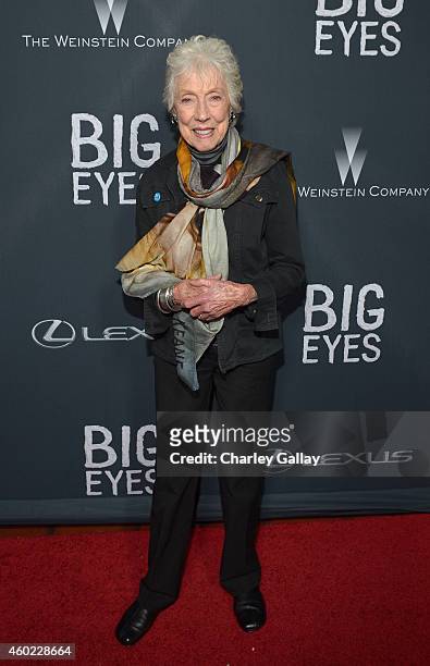 Artist Margaret Keane attends The Weinstein Company's "Big Eyes" Los Angeles special screening in partnership with Lexus at Ace Hotel on December 9,...