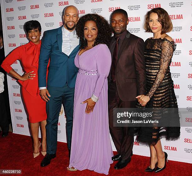 Niecy Nash, Common, Oprah Winfrey, David Oyelowo and Carmen Ejogo attend the "Selma" and the Legends Who Paved the Way gala at Bacara Resort on...