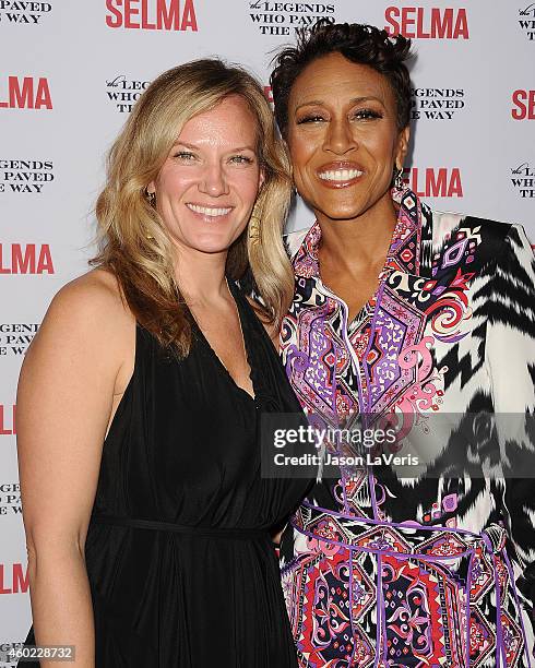 Amber Laign and Robin Roberts attend the "Selma" and the Legends Who Paved the Way gala at Bacara Resort on December 6, 2014 in Goleta, California.