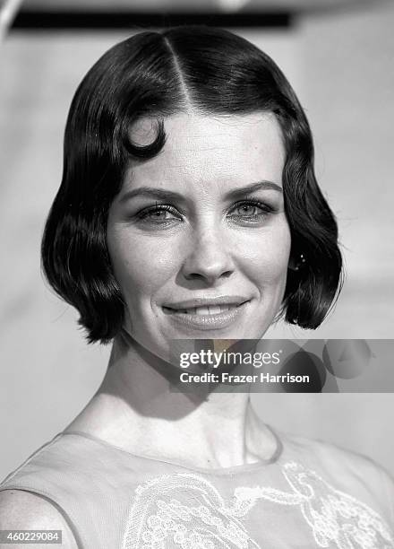 Actress Evangeline Lilly arrives at the Premiere Of New Line Cinema, MGM Pictures and Warner Bros. Pictures' "The Hobbit: The Battle Of The Five...