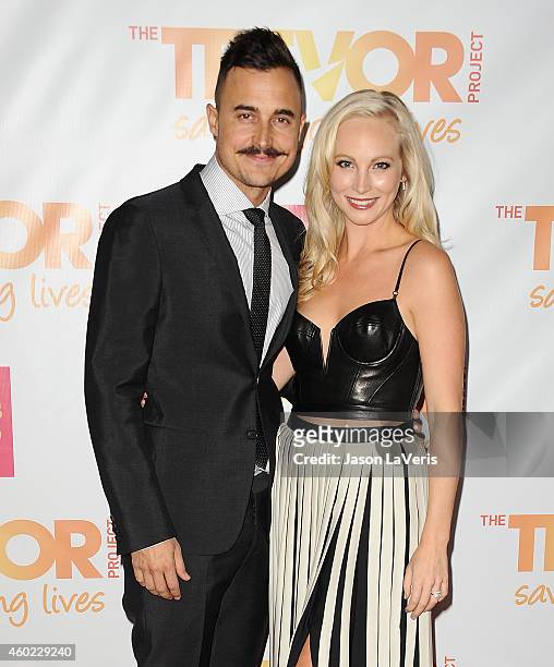 Actress Candice Accola and husband Joe King attend TrevorLIVE Los Angeles at the Hollywood Palladium on December 7, 2014 in Los Angeles, California.