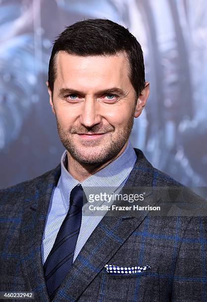 Actor Richard Armitage attends the premiere of New Line Cinema, MGM Pictures And Warner Bros. Pictures' "The Hobbit: The Battle Of The Five Armies"...