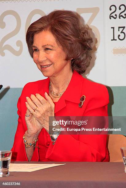 Queen Sofia of Spain attends "Queen Sofia Against Drugs" awards ceremony on December 9, 2014 in Madrid, Spain.