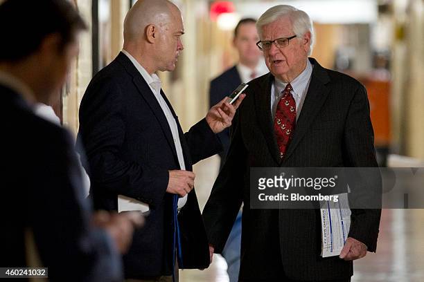 Harold "Hal" Rogers, a Republican from Kentucky and chairman of the House Appropriations Committee, speaks to a reporter as arrives to a House...