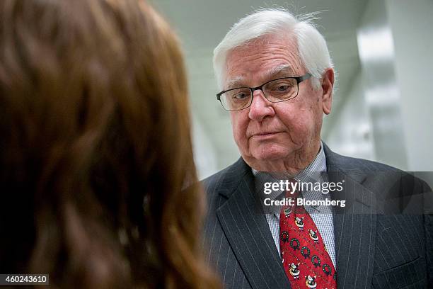Harold "Hal" Rogers, a Republican from Kentucky and chairman of the House Appropriations Committee, speaks to reporters after a House Republican...