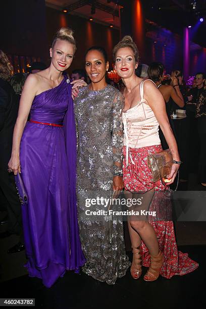 Franziska Knuppe, Katja Kessler and Barbara Becker attend the Bambi Awards 2014 after show party on November 14, 2014 in Berlin, Germany.