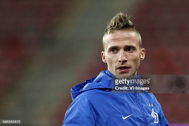 Alexander Buttner of Dinamo Moscow during a training session of Dinamo Moscow prior to the Europa League match between PSV Eindhoven and Dinamo...