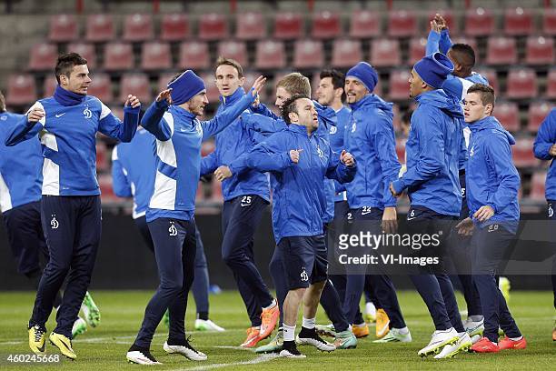 During a training session of Dinamo Moscow prior to the Europa League match between PSV Eindhoven and Dinamo Moscow on December 10, 2014 at the...