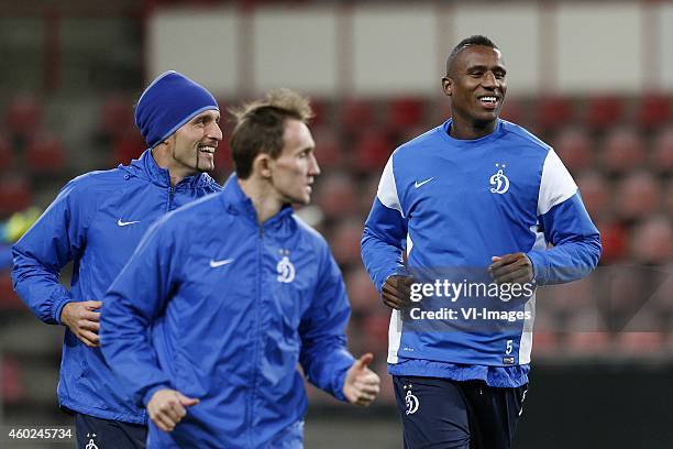 Douglas of Dinamo Moscow during a training session of Dinamo Moscow prior to the Europa League match between PSV Eindhoven and Dinamo Moscow on...