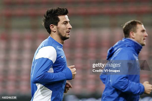 Stanislav Manolev of Dinamo Moscow during a training session of Dinamo Moscow prior to the Europa League match between PSV Eindhoven and Dinamo...