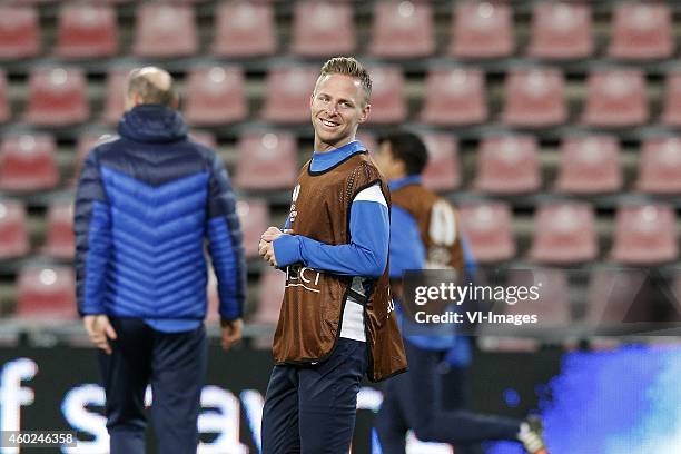 Balazs Dzsudzsak of Dinamo Moscow during a training session of Dinamo Moscow prior to the Europa League match between PSV Eindhoven and Dinamo Moscow...