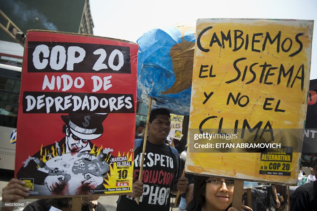 PERU-COP20-CMP10-KYOTO-PROTOCOL-PROTEST