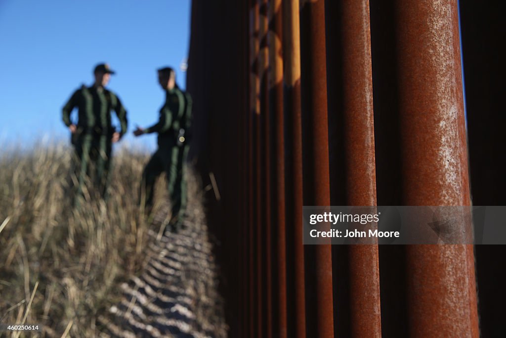 Border Patrol Agents Monitor U.S. Mexico Border
