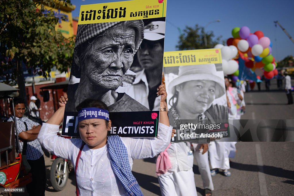 Cambodians rally on International Human Rights Day