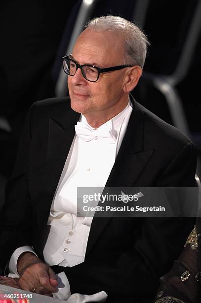 Patrick Modiano,laureate of the Nobel Prize in Literature attends the Nobel Prize Banquet 2014 at City Hall on December 10, 2014 in Stockholm, Sweden.