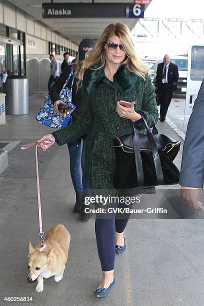 Kirstie Alley and Lillie Price Stevenson seen at LAX on December 10, 2014 in Los Angeles, California.