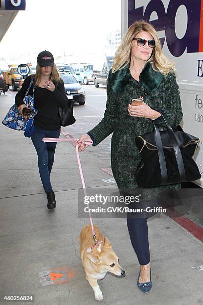 Kirstie Alley and Lillie Price Stevenson seen at LAX on December 10, 2014 in Los Angeles, California.