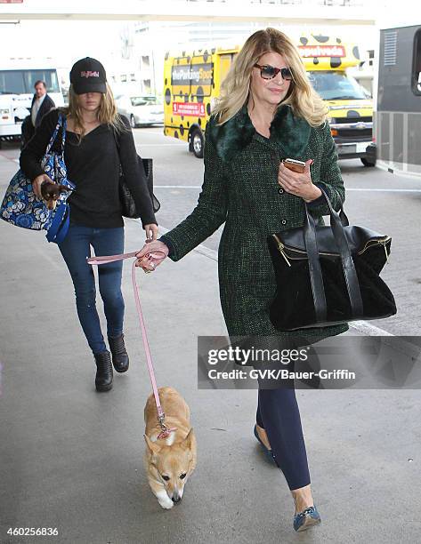 Kirstie Alley and Lillie Price Stevenson seen at LAX on December 10, 2014 in Los Angeles, California.