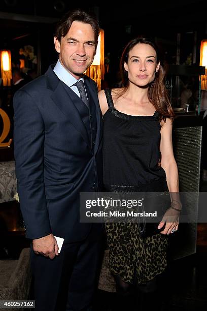 Actors Dougray Scott and Claire Forlani attend the Omega Oxford Street Store Opening Party at The Shard on December 10, 2014 in London, England.