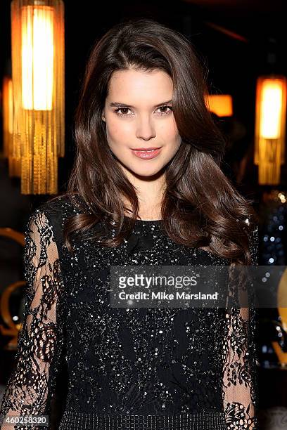 Sarah Ann Macklin attends the Omega Oxford Street Store Opening Party at The Shard on December 10, 2014 in London, England.