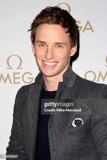 Actor Eddie Redmayne attends the Omega Oxford Street Store Opening Party at The Shard on December 10, 2014 in London, England.