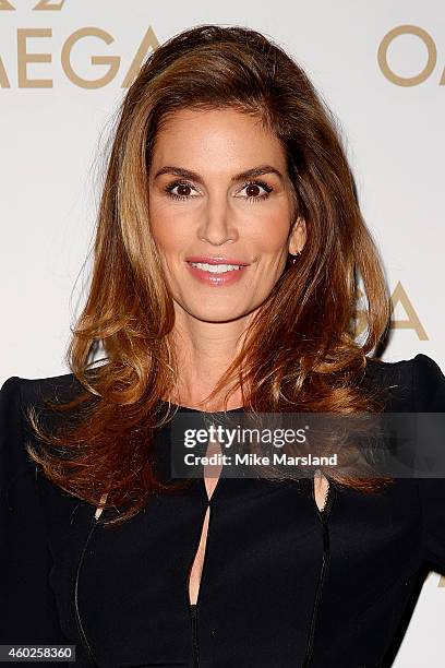 Model Cindy Crawford attends the Omega Oxford Street Store Opening Party at The Shard on December 10, 2014 in London, England.