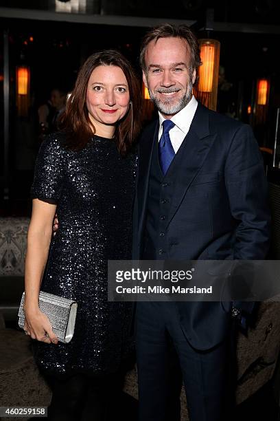 Chef Marcus Wareing and his wife Jane Wareing attend the Omega Oxford Street Store Opening Party at The Shard on December 10, 2014 in London, England.
