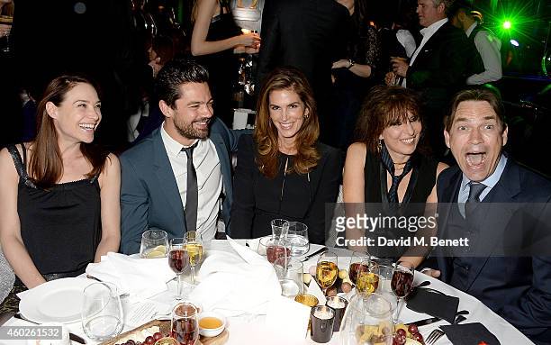 Claire Forlani, Dominic Cooper, Cindy Crawford, Chrissie Hynde and Dougray Scott attend a private dinner celebrating the opening of the OMEGA Oxford...