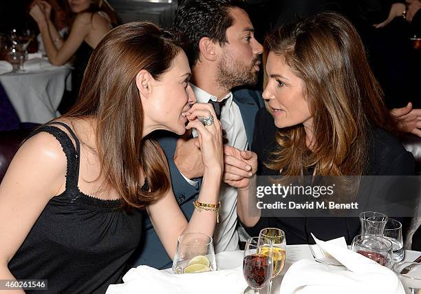 Claire Forlani, Dominic Cooper and Cindy Crawford attend a private dinner celebrating the opening of the OMEGA Oxford Street boutique at Aqua Shard...