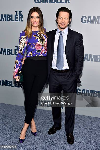 Rhea Durham and Mark Wahlberg attend "The Gambler" New York Premiere at AMC Lincoln Square Theater on December 10, 2014 in New York City.