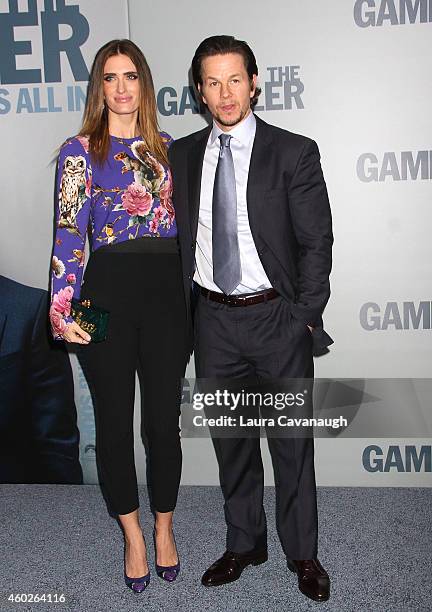 Mark Wahlberg and Rhea Durham attend the "The Gambler" New York Premiere at AMC Lincoln Square Theater on December 10, 2014 in New York City.