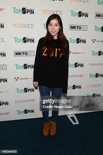 American table tennis player who competed in the 2012 Olympics Ariel Hsing attends the 6th annual New York City TopSpin Charity event at Metropolitan...