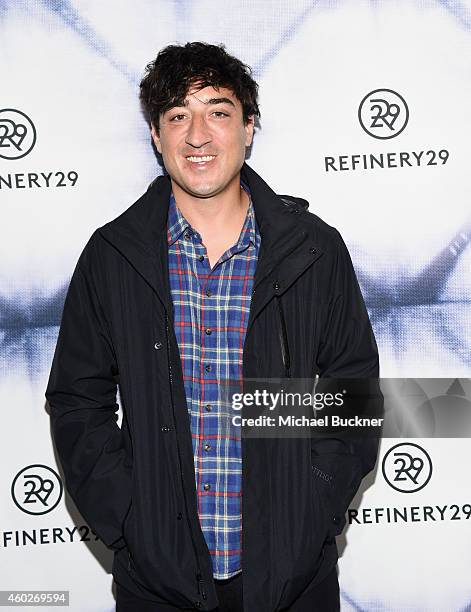 Songwriter Ed Droste of Grizzly Bear attends Refinery29 Los Angeles Holiday Party Hosted By R29 Editor-At-Large Drew Barrymore at Sunset Tower on...