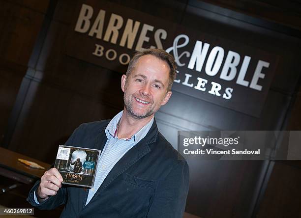 Actor Billy Boyd signs copies of the soundtrack for "The Hobbit: The Battle Of The Five Armies" at Barnes & Noble bookstore at The Grove on December...