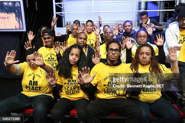 Activists Phillip Agnew and Philip Atiba Goff attend Justice For Us:BET Town Hall Live at BET studio on December 10, 2014 in New York City.