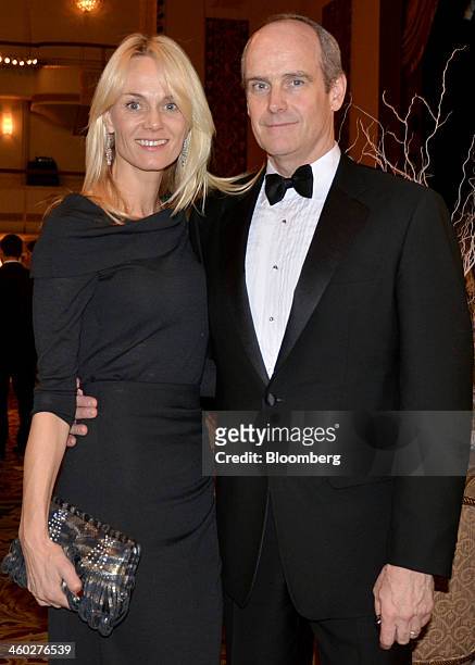 Lise Evans, chairman of the Children's Storefront, left, and her husband J. Michael Evans, a vice chairman at Goldman Sachs Group Inc., attend a...